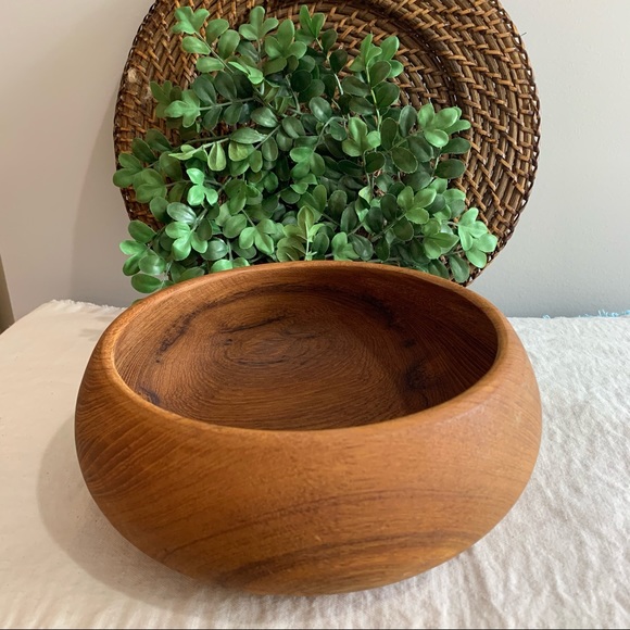 Vintage Other - Vintage Boho Style Teak Wood Bowl Decor